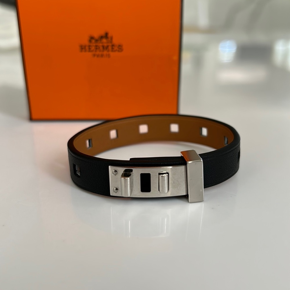 Authentic HERMES Mini Dog Leather Bracelet